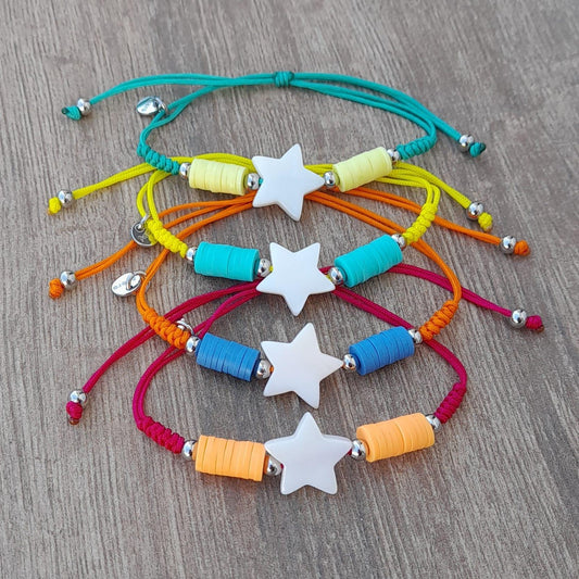 Pulseras de hilo y estrella - Janlukdesign